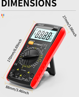 High Precision Digital Multimeter with Lcd Display Full Over Range Protection for Ac/dc Voltage Current Meter