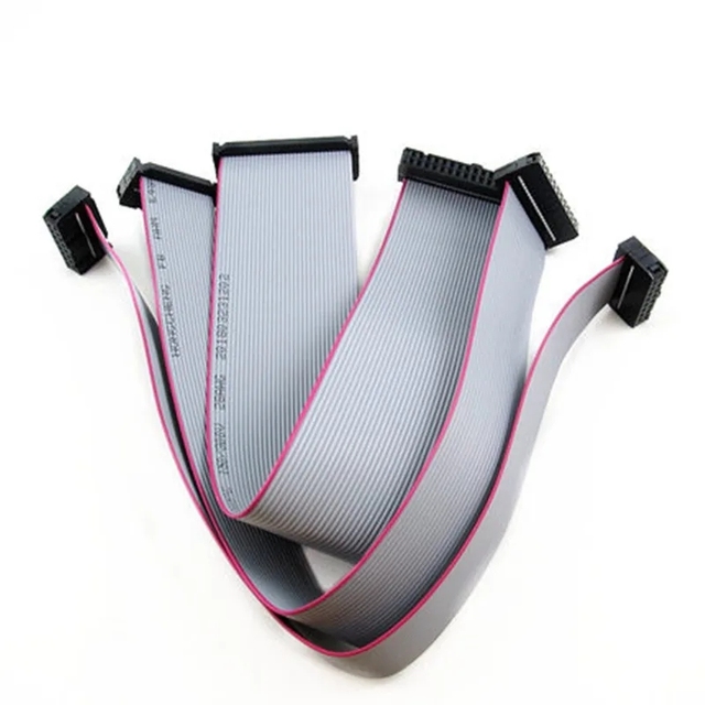 Gray Flat Ribbon Data Cable 300mm 10P 14P 16P 20P 26P 34P 40P IDC Flat Ribbon DATA Cable For 2.54mm Connector