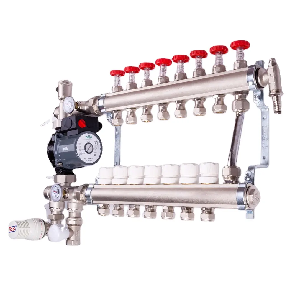 High quality floor Heating Systems manifold type brass water manifold