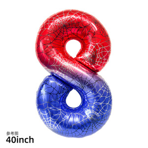 Palloncini in Foil di Elio Giganti da 40 Pollici di <span class=keywords><strong>Spiderman</strong></span> Blu e Rosso, Decorazione con Striscione 'Buon Compleanno' - Product Image 4