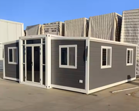 Maison Modulaire Préfabriquée de Haute Qualité 20/30/40FT, Modèle Pliable, Maison Préfabriquée de Luxe 2/3 Chambres