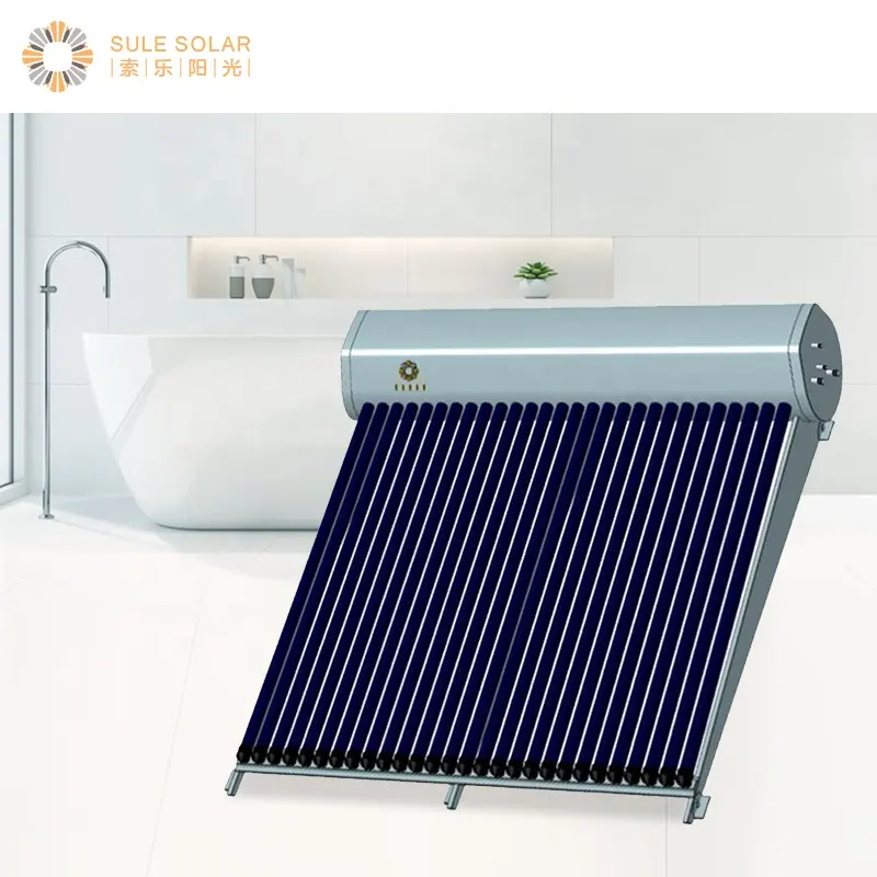 Nuovo design passivo riscaldatore di acqua solare attaccato a pressione di scambio termico serbatoio per il bagno, doccia