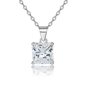 Hot Selling 925 Sterling Silver <b>Square</b> CZ Zircon Ring Earrings Necklace <b>Set</b> Minimalist Jewelry <b>Set</b> - Product Image 4
