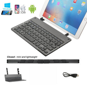 Portable Travel Mini Keyboard Teclado Tastatur Clavier Tastiera Manufacturer Foldable Wireless Pocket Keyboard with <b>Stand</b> - Product Image 6
