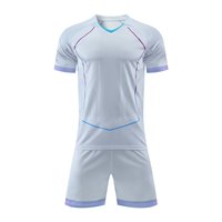 Maillot de football pour hommes en gros, manches courtes, respirant, séchage rapide, polyester/nylon