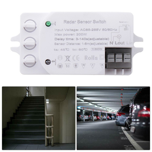 Commutateur de détecteur de mouvement de corps de capteur de radar à micro-ondes monté au plafond de AC85-265V 5.8GHz pour la rénovation de lumière existante - Product Image 1