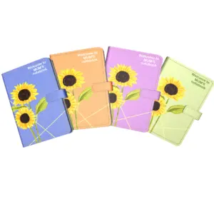 Notebook custom flower text creation high appearance level hardcover manual ledger notepad personal map custom book