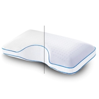 Oreiller en mousse à mémoire de forme pour le soutien du cou infusé de gel double face Kingworth pour les dormeurs latéraux