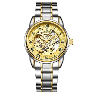 Fabrieksmatig vervaardigd herenhorloge van wolfraamcarbide staal, volautomatisch mechanisch, koninklijke stijl, mineraalversterkt glas, 30M waterdicht - Product Image 5