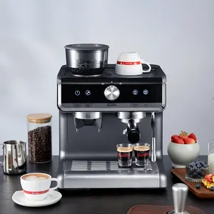 バリスタカフェテラオリジナル自動販売エスプレッソ商用電気豆グラインダーコーヒーメーカーブレビルエスプレッソ機グラインダー付き