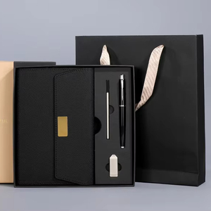 Ensemble cadeau d'affaires haut de gamme avec bloc-notes, clé USB, stylo rechargeable, articles souvenirs pour salons professionnels, coffret cadeau - Product Image 1