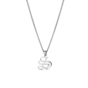 Commercio all'ingrosso <span class=keywords><strong>Nome</strong></span> Personalizzato personalizzato Iniziale alfabeto Lettera <span class=keywords><strong>collana</strong></span> di gioielli in <span class=keywords><strong>argento</strong></span> - Product Image 3