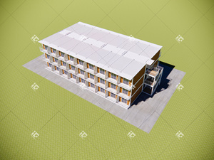 Casa contenedor de lujo de 3 pisos, prefabricada, paquete plano desplegable de China, edificio de oficinas prefabricado de huracán prefabricado llave en mano - Product Image 5