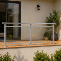 Système de balustrade en verre en acier galvanisé robuste et moderne, résistant à la rouille, pour hôpitaux, villas, centres commerciaux, usage résidentiel, balcons et escaliers
