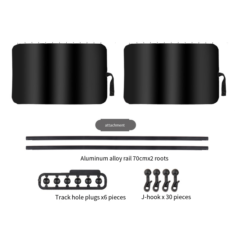 Noir Arrière rangée 1 paire