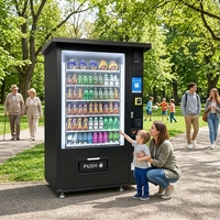 Máquina Expendedora de Bebidas Económica con Pago en Efectivo y Tarjeta, Compresor, Pantalla Táctil, Wi-Fi, Venta al Por Mayor para Uso Comercial en Exteriores