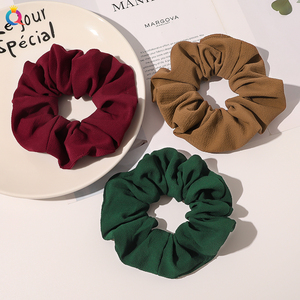 Qiyue — stickers <span class=keywords><strong>en</strong></span> mousseline de soie pour fille, <span class=keywords><strong>chouchou</strong></span> couleur bonbon, nouvelle mode, cheveux mignons et sauvage - Product Image 3