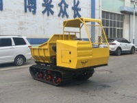Dumper à chenilles CVT de 3 tonnes, transporteur tout-terrain à chenilles en caoutchouc pour l'agriculture et la construction