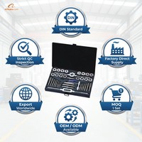 Jeu de tarauds et filières 20/40/110 pièces métriques et impériales SAE M3-M20 en acier Gcr15 HSS, kit d'outils de filetage et de taraudage, boîte métallique OEM