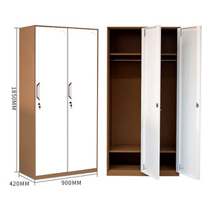 Casier à vêtements en acier à 3 portes, armoire métallique, étagère, mobilier de bureau moderne, couleur RAL, garantie 1-3 ans - Product Image 2