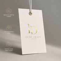 Etiquetas de Papel Numeradas de Edición Limitada con Logotipo UV Invisible, Cordón Trenzado a Prueba de Manipulaciones, Etiqueta de Seguridad de Diseño de Alta Gama