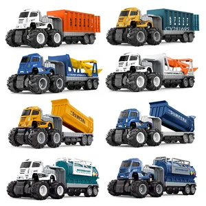 Yeni varış taşıyıcı kamyon oyuncak arabalar sürtünme Powered oyuncak araç taşıma kamyon Metal römork araba çocuklar için