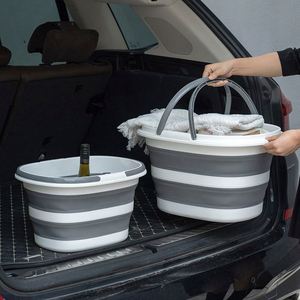 Portable Storage Bucket Folding Bucket Outdoor Camping Picnic Car Carrying Home Wall Mounted Bathroom Laundry <b>Basket</b> - Product Image 4
