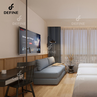 Solution complète de vente en gros pour la rénovation d'hôtels : Ensemble de mobilier de chambre d'hôtel moderne pour usage commercial