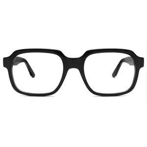 멀티 컬러 사각형 프레임 와이드 템플 아세테이트 안경 큰 프레임 선글라스 HSG-FG1069