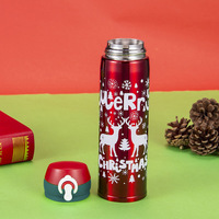 Bouteille isotherme personnalisée pour cadeau de Noël, en acier inoxydable, avec couvercle pop-up à motif de dessin animé, tasse à café rebondissante