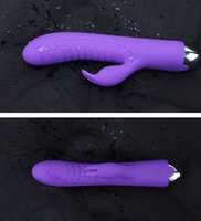 USB-Aufladbarer Silikon Realistischer Vibrierender Dildo G-Punkt Klitoris-Stimulator Fingerähnliche Bewegung Wellen-Rabbit-Vibrator für Frauen
