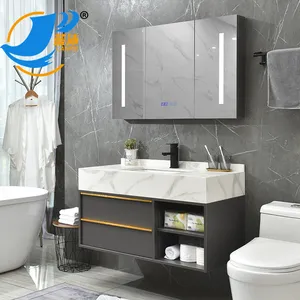 Lanjia 2022 nuovo AZG016 mobile da bagno ad angolo a parete mobili da bagno in legno massello mobiletto per lavabo