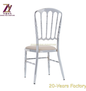 Sillas Tiffany de plata de lujo apilables de venta directa de fábrica para bodas, eventos, restaurantes, fiestas, silla de cena apilable - Product Image 6