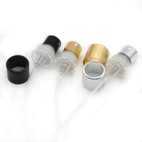 Atomiseur plaqué aluminium Mini pompe pulvérisateur de brouillard 15/400 18/400 20/400 Mini pulvérisateur pour parfum avec bouchon