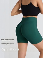 Shorts de yoga taille haute moulants pour femme, effet galbe fessier, amincissant le ventre, respirant, séchage rapide, en nylon, pour fitness, course et entraînement en salle de sport