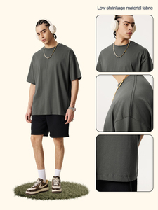 เสื้อยืดโอเวอร์ไซส์วินเทจสำหรับผู้ชายไซส์ใหญ่ พิมพ์ลายกราฟิกแบบแอซิดวอชตามสั่ง พิมพ์ลายด้วยเทคนิค DTG น้ำหนัก 180 กรัม สไตล์สตรีทแวร์ - Product Image 4