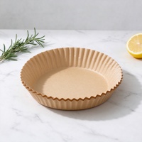 Lebensmittelechte Runde Einweg-Heißluftfritteusen-Papiereinlagen Fettresistent für Heißluftfritteuse und Backen