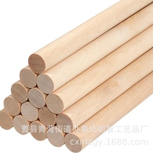 แท่งไม้โอ๊คกลม งานแฮนด์เมด สำหรับงาน DIY ขนาดมาตรฐาน เจาะได้ - Product Image 4