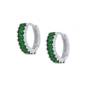 Boucles d'oreilles rectangulaires en argent sterling S925 avec zircon noir, clous d'oreilles en argent assortis à toutes les tenues pour femmes - Product Image 3