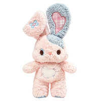 Nouvelle Peluche Lapin Boutonné, Poupée en Peluche Douce et Confortante, Cadeau d'Anniversaire