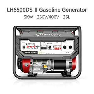 Generador de Gasolina Monofásico/Trifásico de 5KW 230V/400V de Potencia Igual para Respaldo Doméstico, Obras de Construcción al Aire Libre y Suministro de Energía de Emergencia - Product Image 1