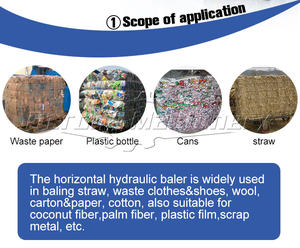 Presse à balles horizontale hydraulique automatique Presse à balles pour bouteilles en plastique PET Presse à balles pour cartons en carton - Product Image 5
