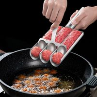 Set Pembuat Bakso Anti Lengket Mudah Dilepas - Sendok Bakso Manual untuk Bakso Ikan yang Mudah - Alat Dapur Ideal untuk Memasak di Rumah