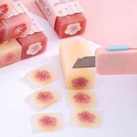 Gomme à effacer motif fleur de cerisier, gomme créative à structure sandwich pour les devoirs des élèves du primaire