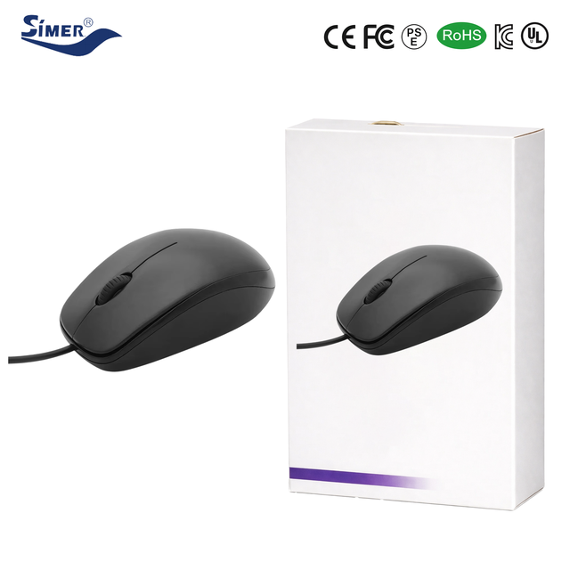OEM/ODM High Quality Both Hands Use 5 Million Cycles Service Life USB Office Wired Mouse