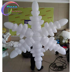 Kostum kepingan salju tiup kustom dengan led untuk dekorasi Natal yang dapat ditiup - Product Image 4