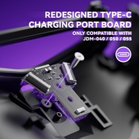 Placa PCBA de Repuesto Negra Versión Type-C y Carcasa Inferior EXtremeRate Compatible con Controles PS4 Modelos JDM-040/050/055