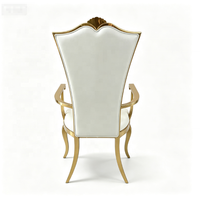 Chaise de trône dorée de luxe pour mariage, siège royal grandiose pour la réception des mariés