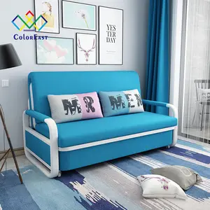 Sofá-cama conversível Loveseat moderno sofá-cama dobrável com estrutura de madeira sofá-cama ajustável para sala de estar CEFS031