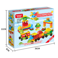 Venta al por Mayor de 78 Piezas de Bloques de Construcción Grandes, Serie de Trenes DIY, Juguete Educativo de Construcción, Suministro a Granel de Fábrica para Niños Mayores de 3 Años, Regalo